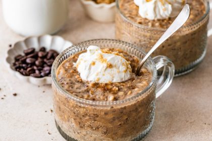 High-Protein Brown Sugar Shaken Espresso Overnight Oats