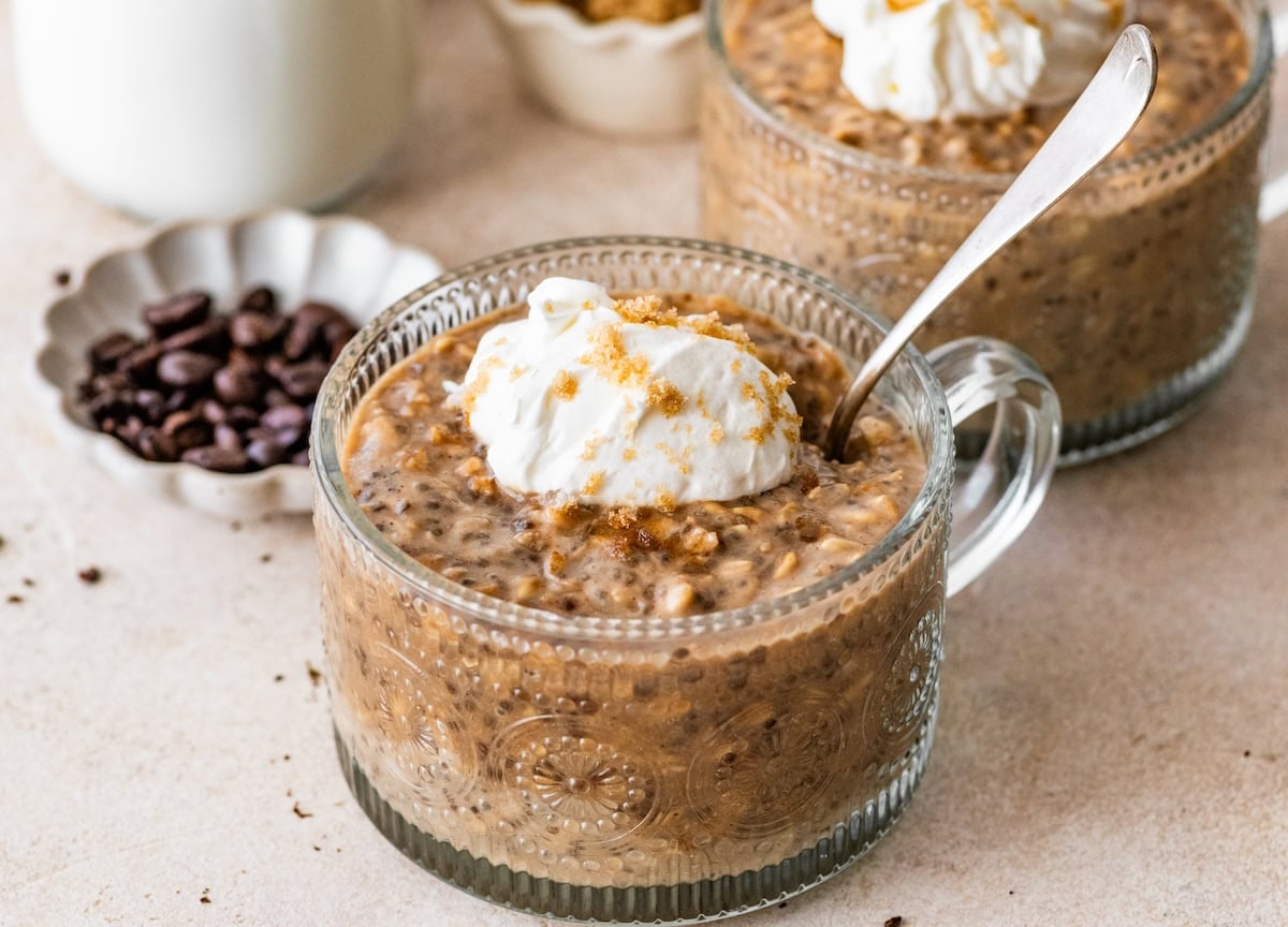High-Protein Brown Sugar Shaken Espresso Overnight Oats